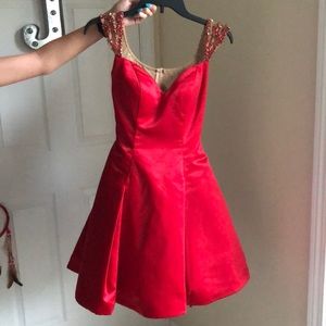 Red Sherri Hill formal Dress - size 0